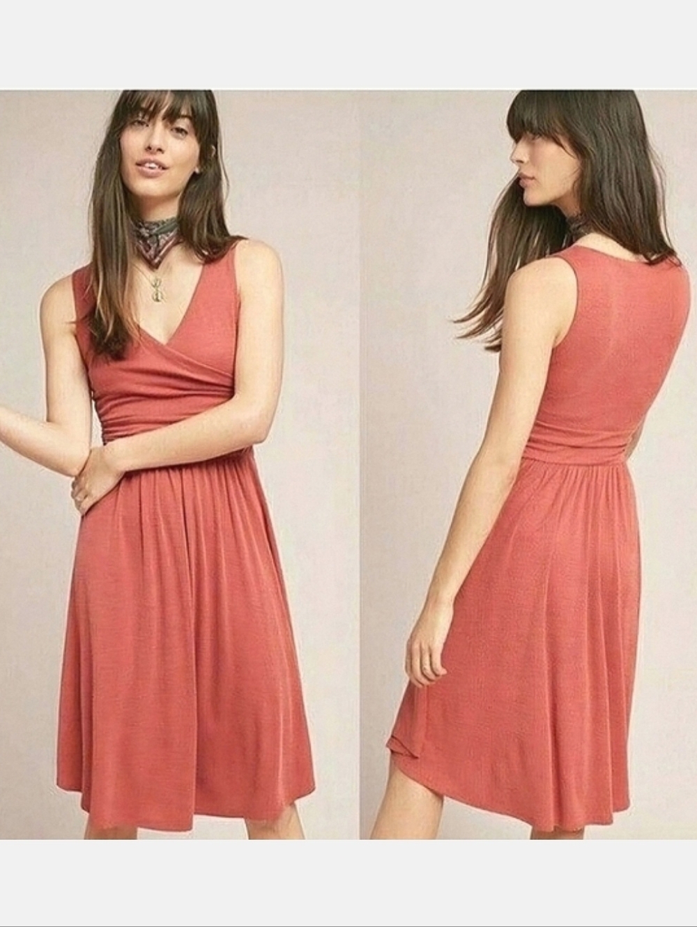 MAEVE Nora Jersey Sleeveless Midi Dress SMALL Anthropologie